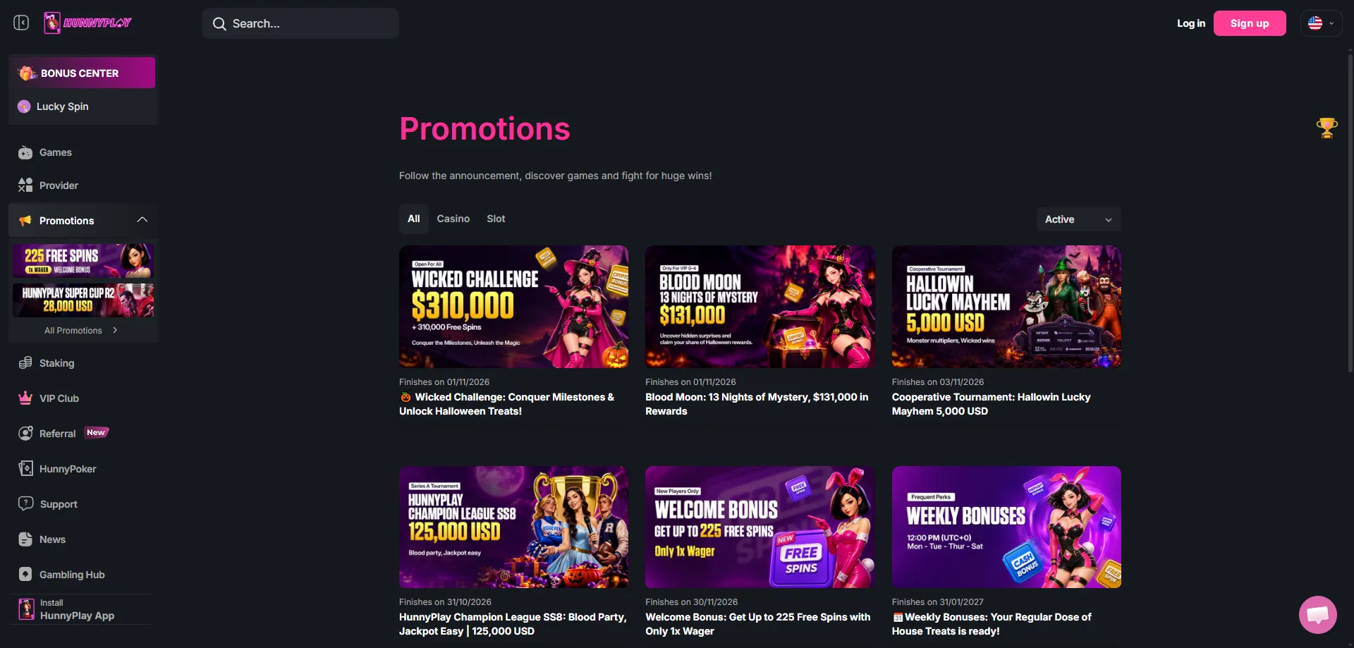 HunnyPlay Casino transaction limits and welcome bonus details