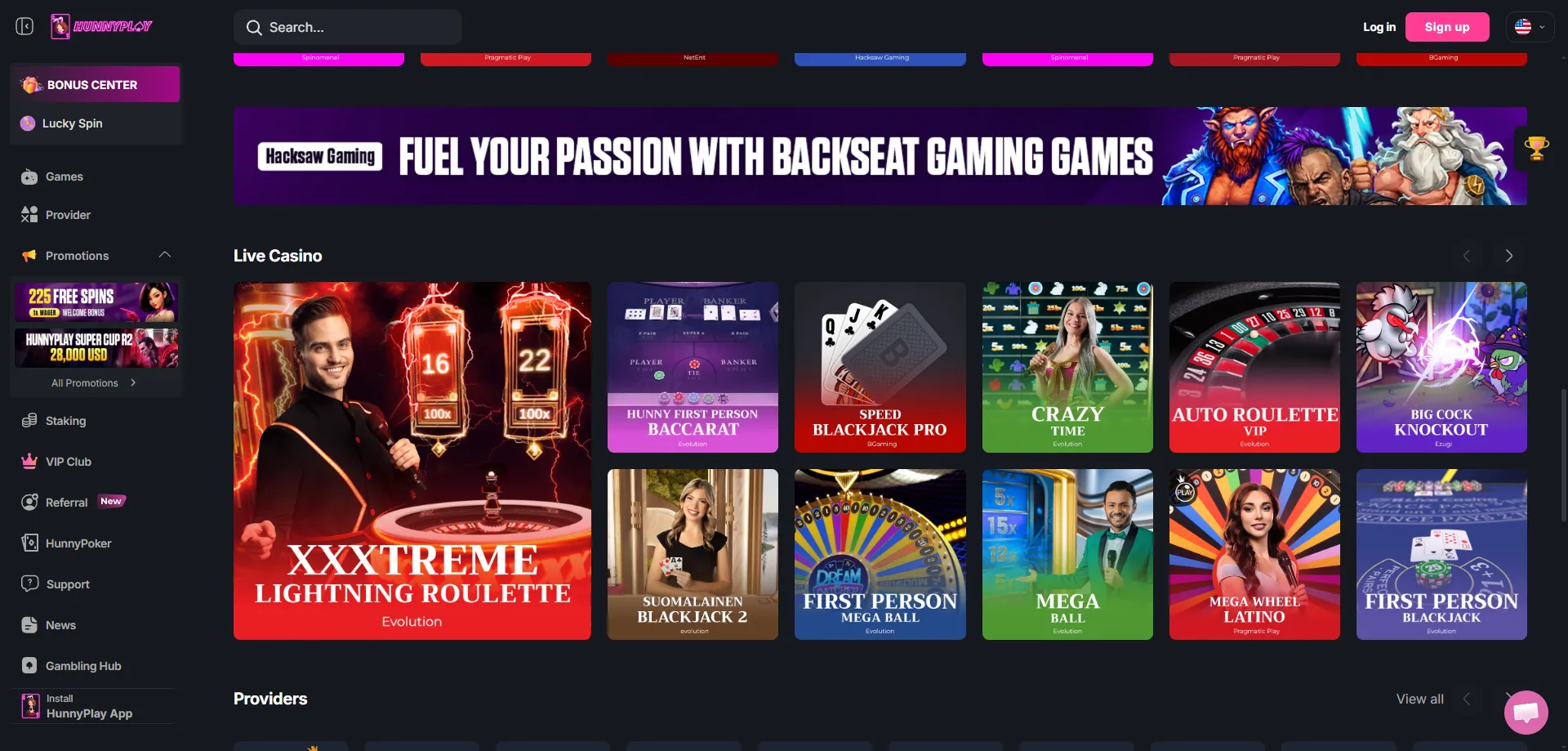 Hunnyplay casino live dealer games and ongoing weekly promotions
